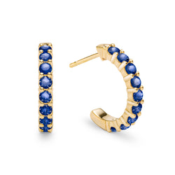 Rosecliff Sapphire Earrings in 14k Gold (September)