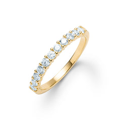 Rosecliff Aquamarine Stackable Ring in 14k Gold (March)