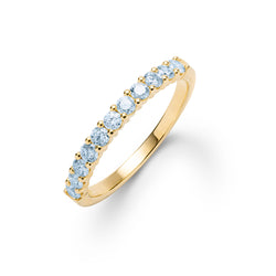 Rosecliff Nantucket Blue Topaz Stackable Ring in 14k Gold (December)