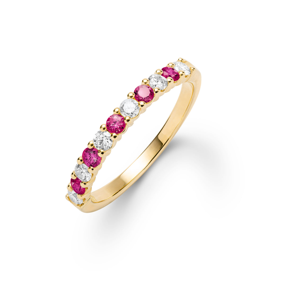 14K Yellow Gold Marquis Ruby & Diamond Stackable Ring | Priddy Jewelers |  Elizabethtown, KY