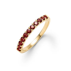 Rosecliff Garnet Stackable Ring in 14k Gold (January)
