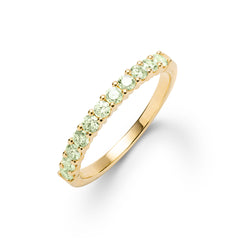 Rosecliff Peridot Stackable Ring in 14k Gold (August)