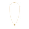 Rosecliff small circle necklace featuring twelve 2mm faceted round cut citrines prong set in 14k yellow gold