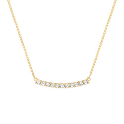 Rosecliff Diamond Bar Necklace in 14k Gold (April)