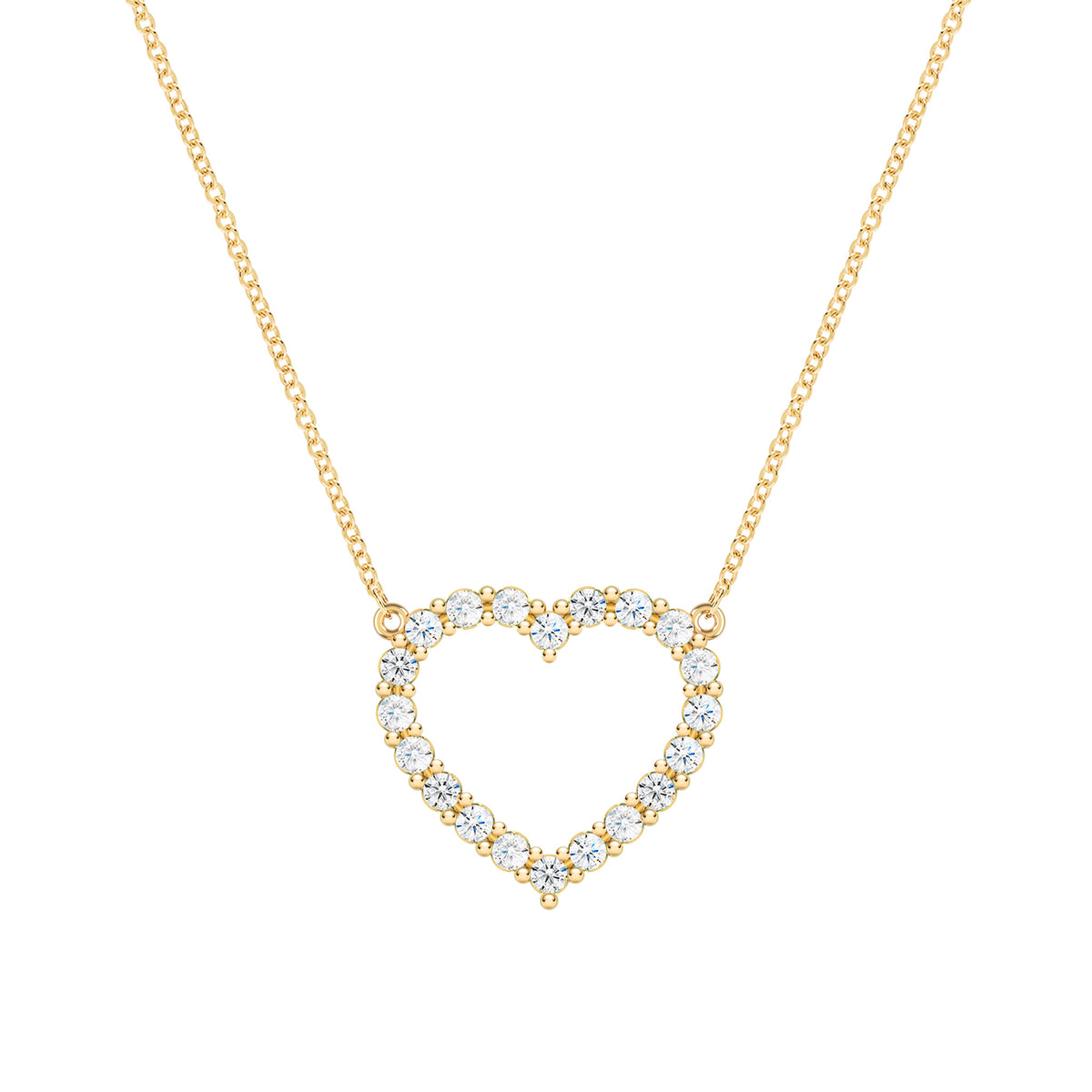 Emerald Cut Diamond Necklace in Yellow Gold | KLENOTA