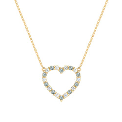 Rosecliff Heart Diamond & Alexandrite Necklace in 14k Gold (June)