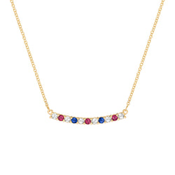 Liberty Rosecliff Bar Necklace with Diamonds in 14k Gold
