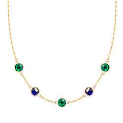 Terra Grand 5 Stone Necklace in 14k Gold
