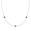 Terra 3 Stone Necklace in 14k Gold