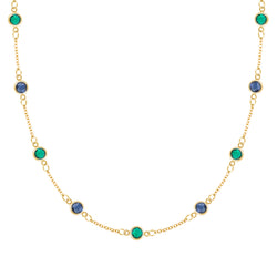 Terra 9 Stone Necklace in 14k Gold