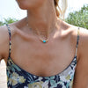 Bristol Bead Turquoise Necklace in 14k Gold (December)