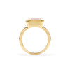 Warren Horizontal Rose Quartz Ring in 14k Gold (October)