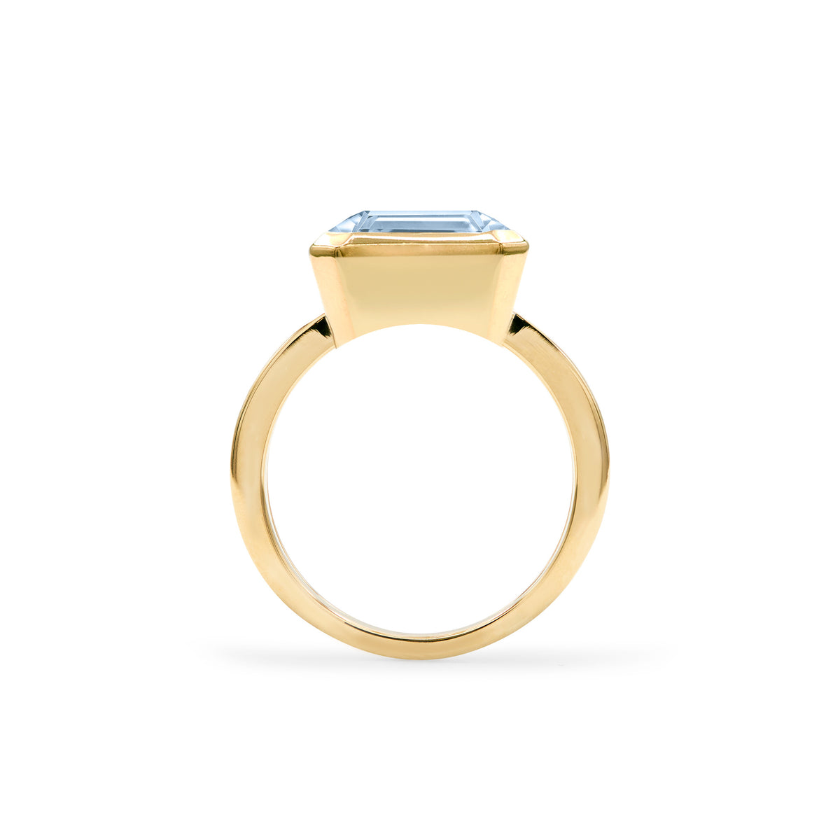 Warren Aquamarine Ring in 14K Yellow Gold