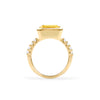 Warren Horizontal Citrine Ring with Diamonds in 14k Gold (November)