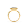 Personalized Warren Horizontal Birthstone Ring with Accent Stones in 14k Gold