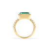 Warren Horizontal Emerald Ring with Diamonds in 14k Gold (May)