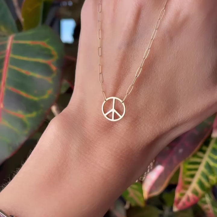 Large Big Mens Peace Sign Symbol Pendant Necklace Jewelry for Sale | MENDEL