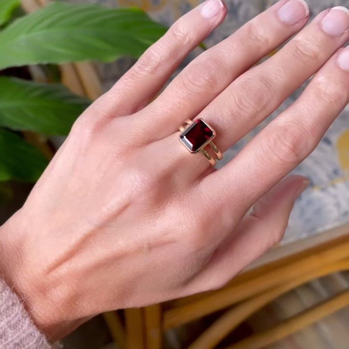 Garnet outlet ring