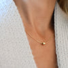 Bristol Bead Solitaire Necklace in 14k Gold