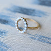 Rosecliff Circle Aquamarine Ring in 14k Gold (March)