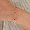 Petite 8 Birthstone Bracelet in 14k Gold