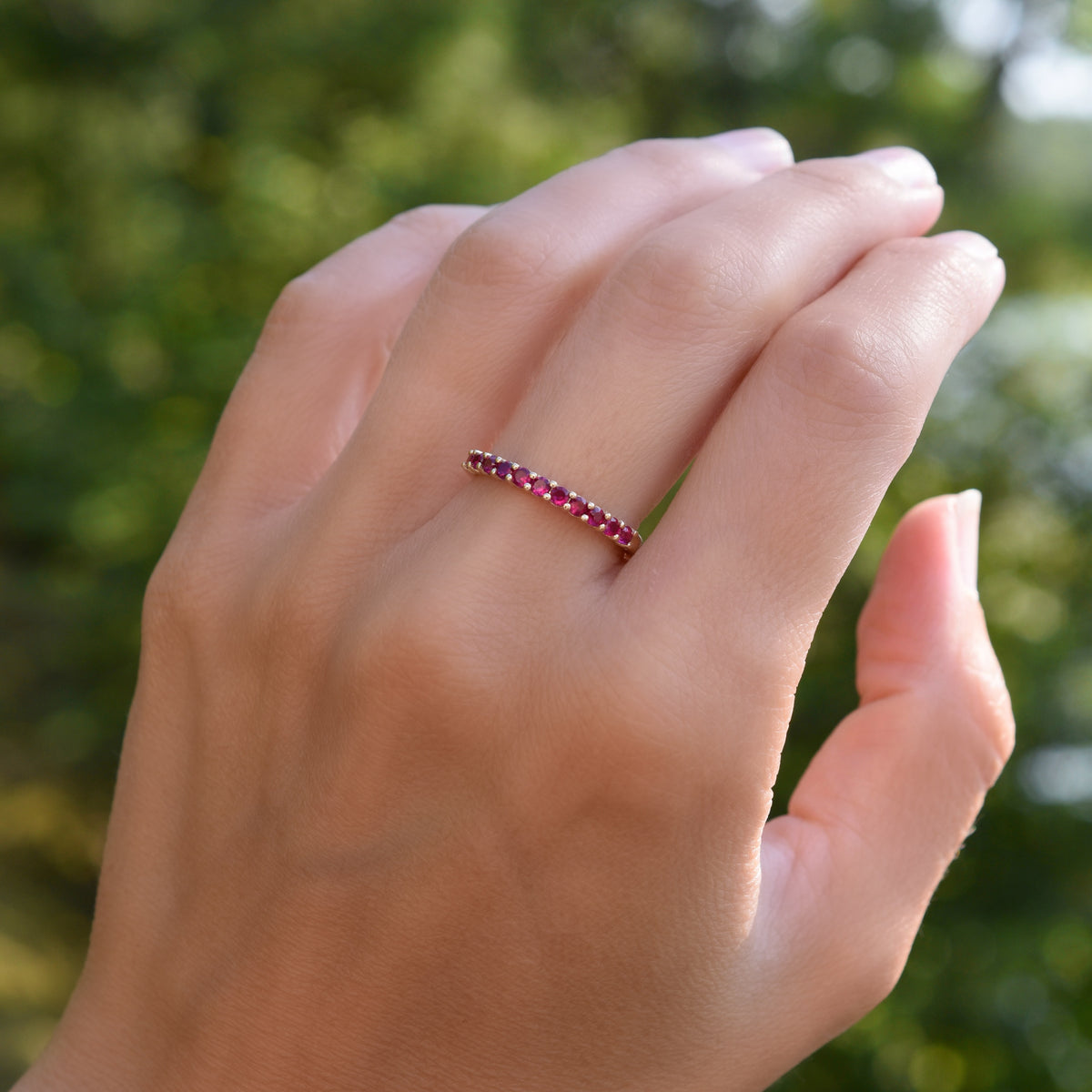 Kassandra 3-Ruby Stackable Ring by Gerochristo — Athena Gaia