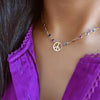 Hope Large Peace Sign Newport Necklace in 14k Gold