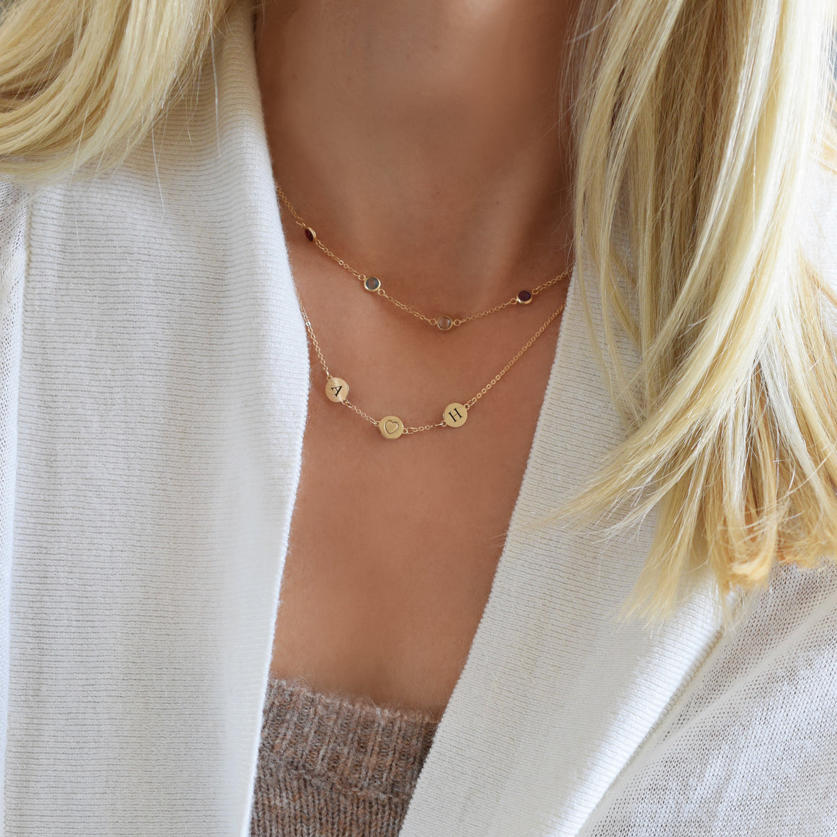 Two Hole Disc Necklace - LEILA
