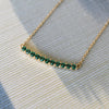 Rosecliff Emerald Bar Necklace in 14k Gold (May)