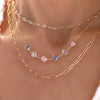 Grand 6 Connected Birthstone Necklace in 14k Gold