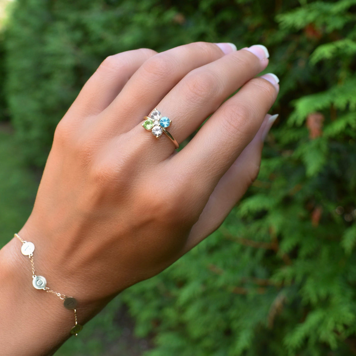 4-Stone Pear Ring – Shahla Karimi