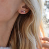 Ruby Birthstone Stud Earrings in 14k White Gold (July)